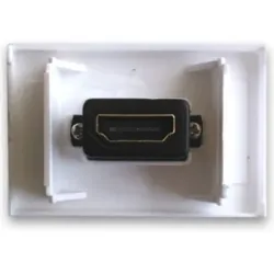 Inserto HDMI BRobotix 938313 - Para Pared - Blanco - 938313 Inserto HDMI BRobotix 938313 - Para Pared - Blanco - 938313