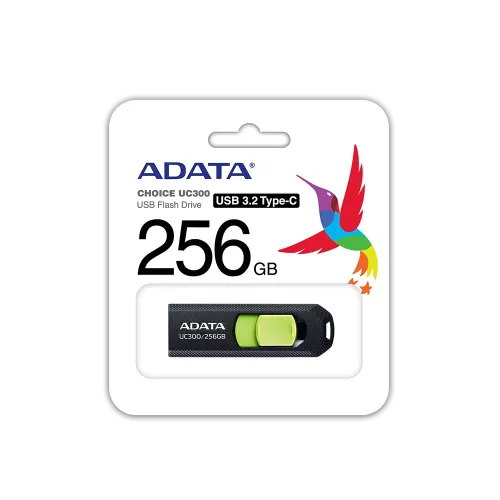 Memoria Flash ADATA UC300 256GB USB-C 3.2 Color Negro - ACHO-UC300-256GRBKGN