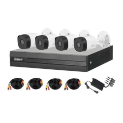 Dahua Kitxvr1B04H-I4B2A51-U - Kit De 4 Cámaras Metálicas 5 Mp Lente De 2.8Mm Y Un Dvr Cooper-I Wizsense, 4 Canales + 1 Ip O Hasta 5 Canales Ip. Soporta Con Ia, H.265+, Smd Plus Y Búsqueda De Humanos Y Vehículos. - DH-KIT/XVR1B04H-I/4-B2A51N-U-0280B-S2