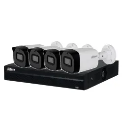 Bundle Nvr+4Bulletip -Compra 1 Nvr Nvr1104Hs-P-S3 De 4 Canales Y Llévate Mas 4 Cámaras Ipc-B1E20  / Bobina De 100 Metros/ Caja Con 100 Plugs/ Pinza De Corte  De Plugs/*No Incluye Disco Duro/ #Miprimerip - DHI-NVR1104HS-P-S3/H + DH-IPC-B1E20
