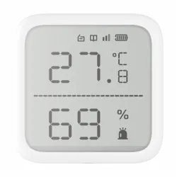 Detector de Temperatura y de Humedad HIKVISION - 2.7" - Inalámbrico - Interior - Producto para Soluciones Empresariales - DS-PDTPH-E-WB