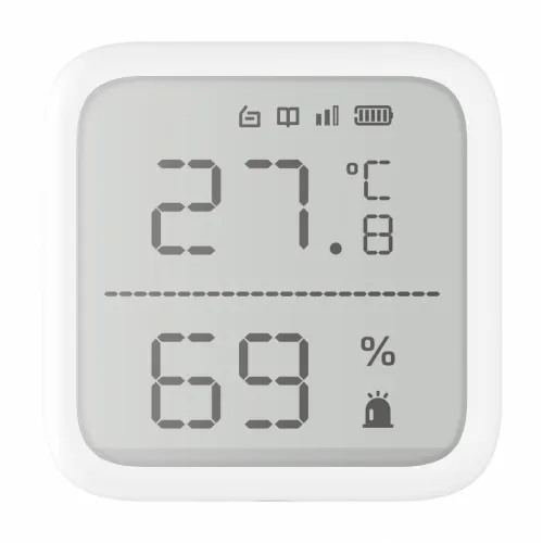 Detector de Temperatura y de Humedad HIKVISION - 2.7" - Inalámbrico - Interior - Producto para Soluciones Empresariales - DS-PDTPH-E-WB