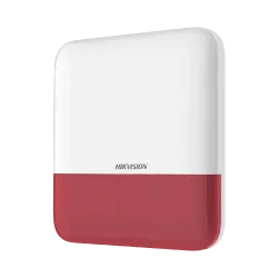 Sirena HIKVISION DS-PS1-E-WB/R - Inalámbrica - Estrobo Rojo - Exterior - Producto para Soluciones Empresariales - DS-PS1-E-WB/R