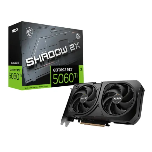 Tarjeta Gráfica MSI GeForce RTX 5060 Ti 8GB Shadow 2X OC Plus GDDR7