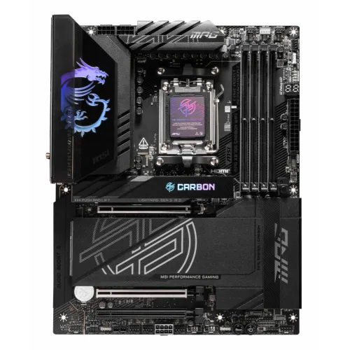 Tarjeta Madre MSI MPG X870E CARBON WIFI para AMD Ryzen 9000, DDR5, PCIe 4.0, Wi-Fi 6E Tarjeta Madre MSI MPG X870E CARBON WIFI para AMD Ryzen 9000, DDR5, PCIe 4.0, Wi-Fi 6E