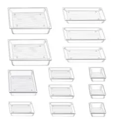 Juego De 13 Organizadores Nextep Ne-623 Para Cajón, Plástico Transparente. - NE-623 Juego De 13 Organizadores Nextep Ne-623 Para Cajón, Plástico Transparente. - NE-623