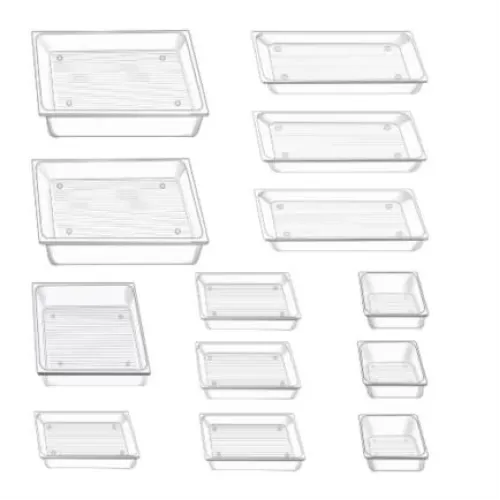Juego De 13 Organizadores Nextep Ne-623 Para Cajón, Plástico Transparente. - NE-623