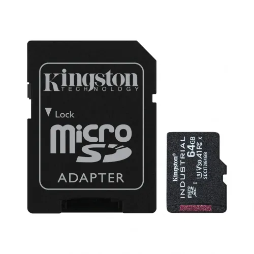 Tarjeta MicroSDHC Kingston Industrial 64GB Clase 10 A1 P-SLC Modelo SDCIT2/64GB Tarjeta MicroSDHC Kingston Industrial 64GB Clase 10 A1 P-SLC Modelo SDCIT2/64GB