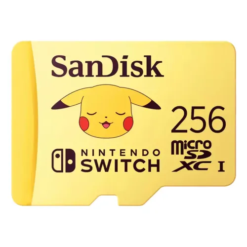 Memoria MicroSDXC SanDisk - 256GB - V30 - Para Nintendo Switch - Edición Pokémon Pikachu - SDSQXAO-256G-GN6ZK Memoria MicroSDXC SanDisk - 256GB - V30 - Para Nintendo Switch - Edición Pokémon Pikachu - SDSQXAO-256G-GN6ZK