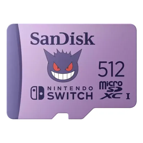 Memoria MicroSDXC SanDisk - 512GB - V30 - Para Nintendo Switch - Edición Pokémon Gengar - SDSQXAO-512G-GN6ZK Memoria MicroSDXC SanDisk - 512GB - V30 - Para Nintendo Switch - Edición Pokémon Gengar - SDSQXAO-512G-GN6ZK