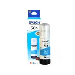 Botella De Tinta Epson 504 Cian (T504220-Al) 70Ml, Para L4150, L4160, L6161, L6171 Original - T504220